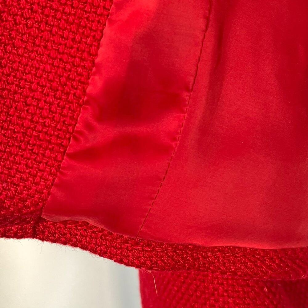 Talbots Red Wool Blend Pique Suit Jacket - Picture 7 of 14